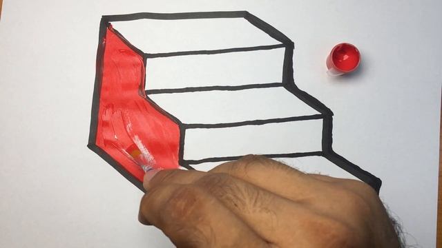 How to draw colorful stairs step by step | Drawing coloring and painting tutorial смотреть онлайн