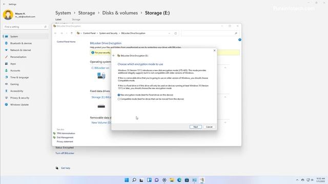 Windows 11: Enable BitLocker drive encryption смотреть онлайн
