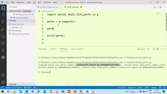 List com ports in Python | Windows com port | pyserial смотреть онлайн
