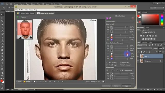 How to use plugin neat Images in photoshop cc (កាត់តរូបភាព របៀបធ្វើរូបភាពឲមានសាច់ម៉ត់) смотреть онлайн