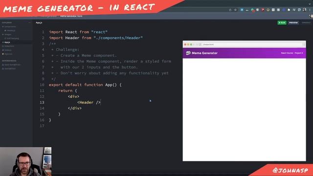 Meme Generator App in React | Part 1 смотреть онлайн