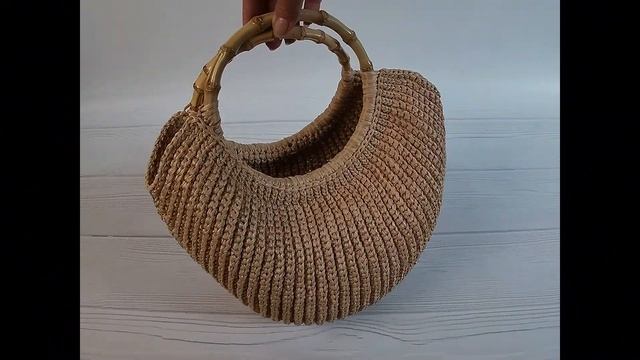 Сумка - ракушка из Рафии крючком. Вы влюбитесь с первого взгляда/ Beautiful crochet raffia shell-ba смотреть онлайн