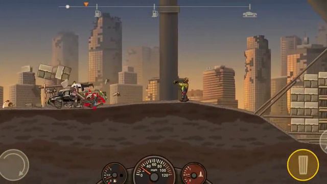 Машины против зомби/Безумный седан давит зомби. Earn To Die 2.