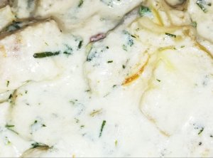 Филе Минтая в сливочном соусе.