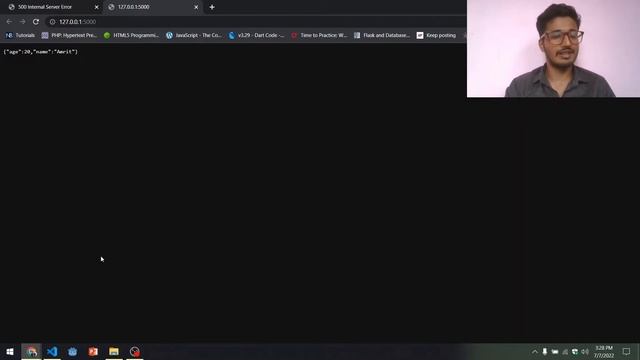 Flask Tutorial 2. JSON and return value смотреть онлайн
