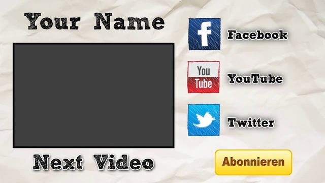 Free Outro Template #0002 - 2D | Paint.NET | PhotoShop | Camtasia Studio 8 смотреть онлайн