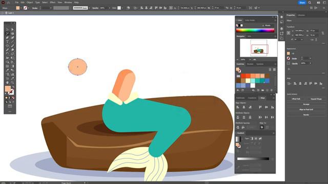 РИСУЕМ РУСАЛОЧКУ _ УРОК В ADOBE ILLUSTRATOR смотреть онлайн