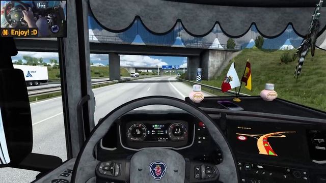 Scania 660S V8 in Promods | Amsterdam - Rostock | ETS2 Gameplay 4K + wheel cam смотреть онлайн