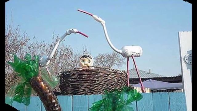 Садовая фигурка аист своими руками во дворе смотреть онлайн