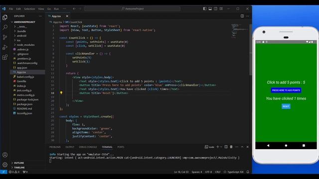 3. #Beginner #Learning Coding #React Native #useState #Button смотреть онлайн