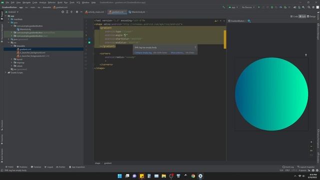 Button Gradient in Android Studio (also dealing with No Button Background Problem) смотреть онлайн