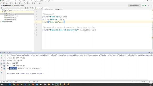 Python Tutorial 7 - Formatting Output in Python using % and { } смотреть онлайн