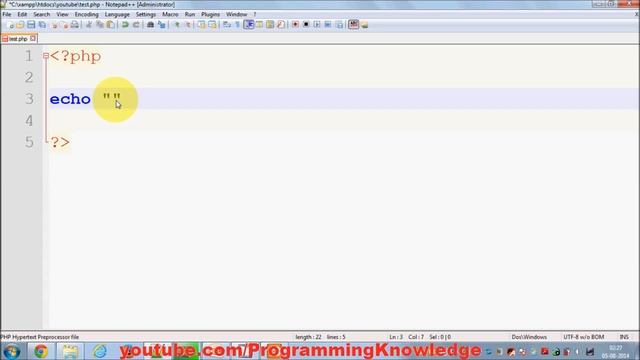 PHP Tutorial for Beginners 4 # First PHP Script and Hello World смотреть онлайн