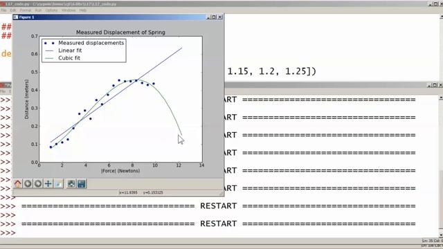 1.4: Curve fitting using pylab: Spring problem смотреть онлайн