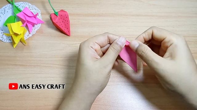 Diy Origami Strawberry || 3d Origami Strawberry