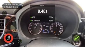 Разгон Mitsubishi Outlander 2016 год, 3.0 6AT, 230 сил, 0 - 100 км/ч, 402 метра