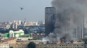Тушение с помощью вертолета м Волгоградский проспект