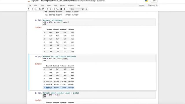 Calculation of mean with rolling lookback window in pandas DataFrame смотреть онлайн