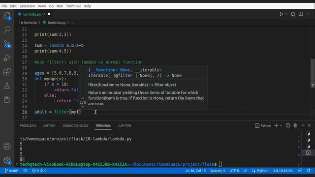 Learn Lambda Function In Python | How To Use Lambda Function | For Beginners | Lecture - 16 смотреть онлайн