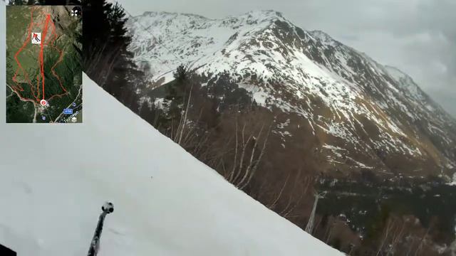 Чегет. Не самый легкий спуск по очень мокрому снегу смотреть онлайн