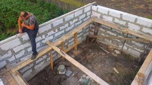 Как построить баню 5х4 из газоблока своими руками неспеша за лето.