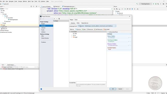 IntelliJ java error release version 17 not supported смотреть онлайн