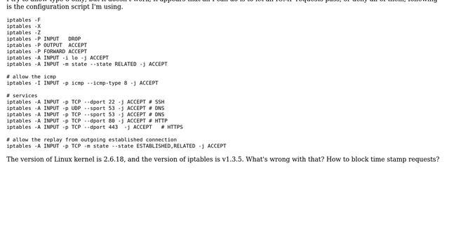 DevOps & SysAdmins: iptables can't block timestamp request with CentOS смотреть онлайн