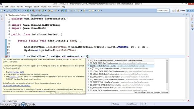 Date and Time Formatting in Java 8 смотреть онлайн
