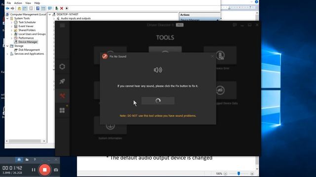 Use the Tool Fix No Sound in Driver Booster смотреть онлайн