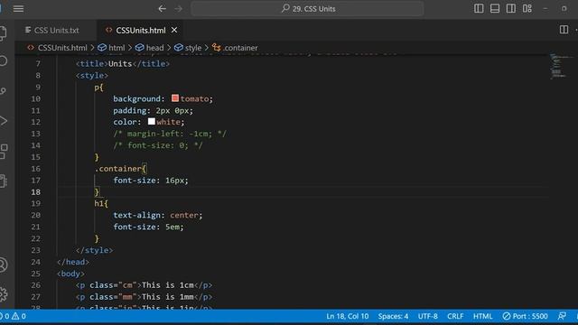 CSS Units | Relative and Absolute | Mastering CSS: The Ultimate Guide for Web Developers #chapter29 смотреть онлайн