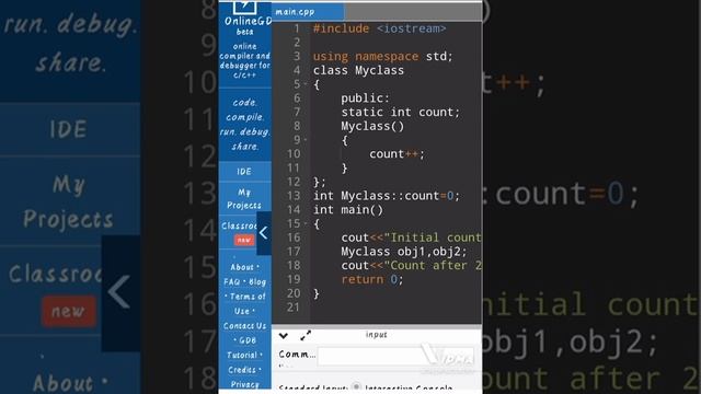 Working of static function смотреть онлайн