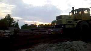 К-700 заводим с толкача