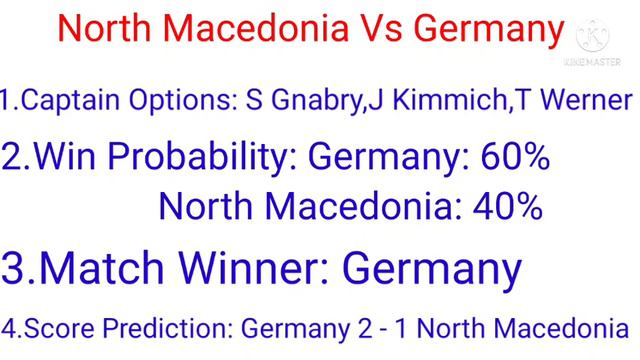 North Macedonia Vs Germany Dream11 Match Prediction And Preview | FIFA WORLD CUP QUALIFIERS QATAR смотреть онлайн