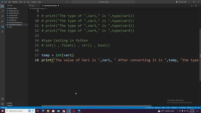 7. Type Casting in Python - type( ) function in Python- With Code and Notes смотреть онлайн