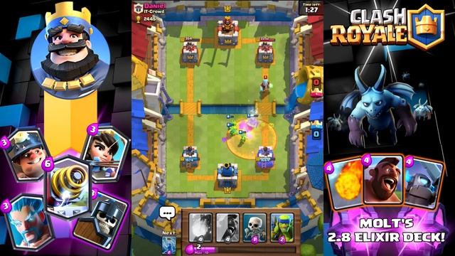 2.8 EXILIR DECK! | Clash Royale | USING GAMINGwithMOLT's DECK! UNDEFEATED BATTLE DECK! смотреть онлайн