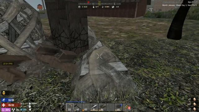 7 Days to Die 16.3 Starvation #3 Чистим место для дома смотреть онлайн