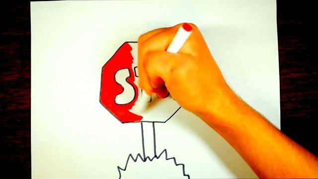 How To Draw A Stop Sign | Kids Coloring Video смотреть онлайн