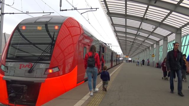 Железная дорога едем на Поезде Ласточка небоскребы Москва Сити часть 2 смотреть онлайн