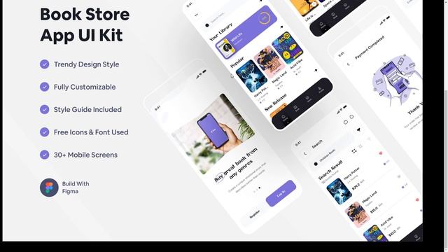 Boktok - Book Store App Figma UI Template android ux смотреть онлайн