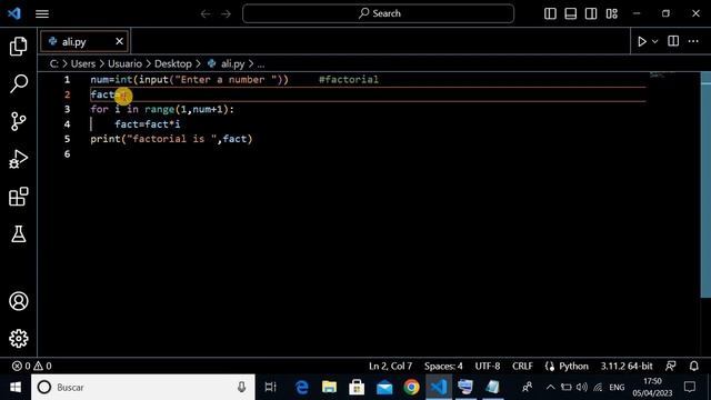 Factorial Function in Python|How To take Factorial in Python|Python course for beginners|Munsab смотреть онлайн