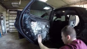 Шумоизоляция задних дверей КИА РИО 3. Kia rio 3 noiseoff