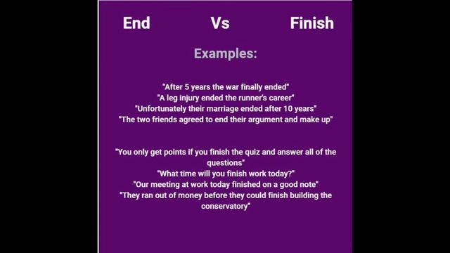 End vs Finish смотреть онлайн