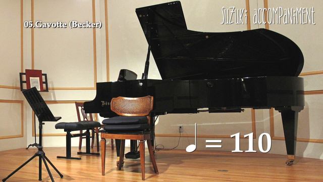 Suzuki Violin Book 3 | Gavotte Becker | Piano Accompaniment | 110 BPM смотреть онлайн