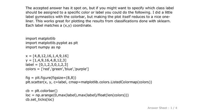 PYTHON : Matplotlib color according to class labels смотреть онлайн