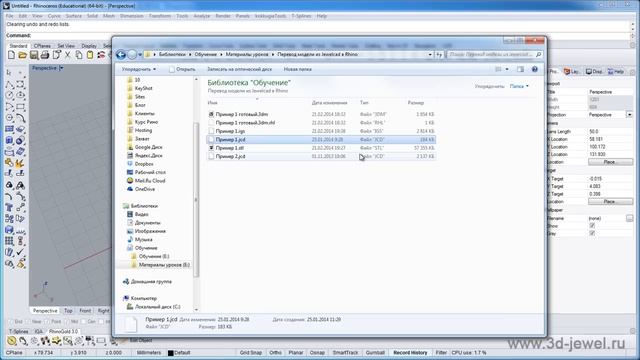 Перевод модели из Jewelcad в Rhino. Часть 1