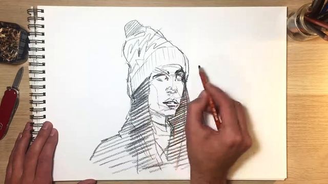Sketching a face with pencil (Speed Sketch #7) смотреть онлайн