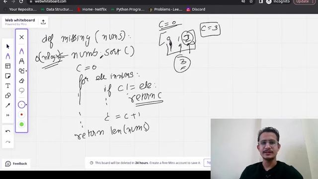 Missing Number - Leetcode 268 - Python (Logic + Code) смотреть онлайн