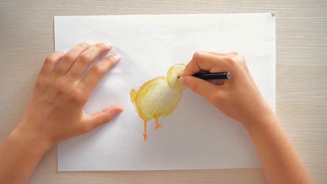 Рисуем цыпленка / цыпленок / детский рисунок смотреть онлайн