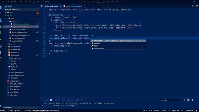 Angular style encapsulation смотреть онлайн