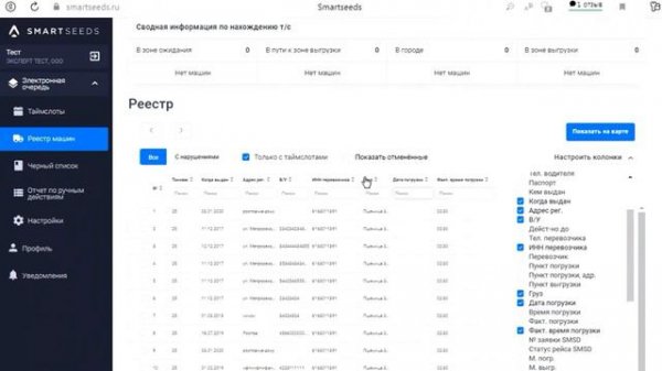 Инструкция по работе с реестром транспортных средств и черным списком для владельцев груза